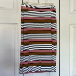 Spring stretch midi skirt